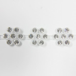 Plastic Rhinestone Banding Flower Round Chaton SS13 CRYSTAL-ALABASTER