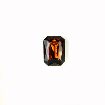 Glass Point Back Tin Table Cut (TTC) Stone - Cushion Octagon 06x4MM SMOKE TOPAZ