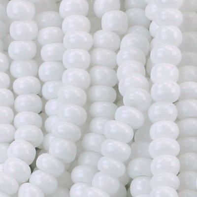 Preciosa Czech Glass Seed Bead - Round 06/0 WHITE 03050