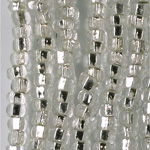 Preciosa Czech Glass Seed Bead - Round 06/0 CRYSTAL SILVER LINE 78102
