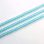 Czech Pressed Glass Bead - Smooth Round 03MM AQUA