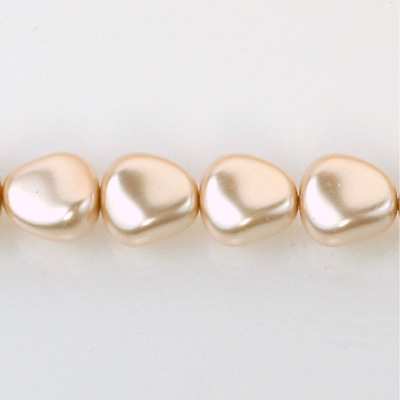 Czech Glass Pearl Bead - Potato 16x14MM DARK ROSE 70425