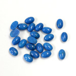 Gemstone Cabochon - Oval 06x4MM HOWLITE DYED TURQUOISE