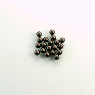 Czech Glass Pearl No-Hole Ball - 1.5MM DARK BROWN