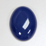 Plastic Flat Back Opaque Cabochon - Oval 40x30MM LAPIS BLUE