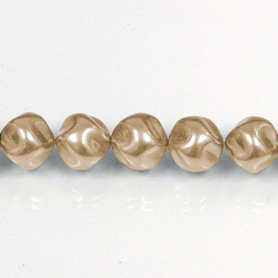 Czech Glass Pearl Bead - Baroque Round 04MM LT BROWN 70418