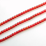 Czech Pressed Glass Bead - Smooth Round 03MM RUBY