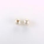 Czech Glass Pearl 1-Hole Ball - 07MM WHITE 70401