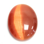 Fiber-Optic Cabochon - Oval 40x30MM CAT'S EYE COPPER