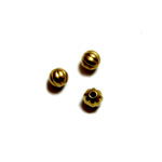 Brass Corrugated Bead - Lead Safe Round 03MM RAW