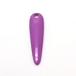 Plastic Pendant - Opaque Color Smooth Pear 46x12MM BRIGHT PURPLE