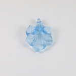 Plastic Flower Pendant with Side-Drilled Hole - 23MM SATIN LT SAPPHIRE