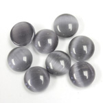 Fiber-Optic Cabochon - Round 10MM CAT'S EYE GREY