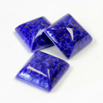 Glass High Dome Lampwork Cabochon - Square12x12MM LAPIS LAZULI