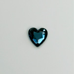 Glass Flat Back Rose Cut Fancy Foiled Stone  - Heart 09x8MM MONTANA