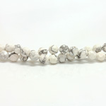 Gemstone Bead - Faceted Round 06MM WHITE HOWLITE