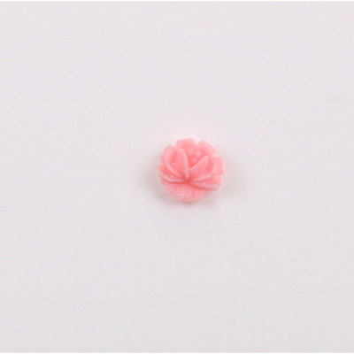 Plastic Carved No-Hole Flower - Rosebud 06.5MM PINK