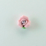 Ceramic Flat Back Flower - Rose 11MM PINK with PURPLE