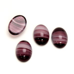 Glass Medium Dome Cabochon - Oval 14x10MM PORPHYR AMETHYST