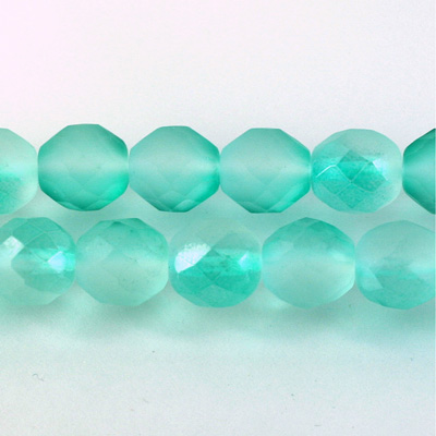 Czech Glass Fire Polish Bead - Round 10MM GREEN 93950