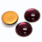 Glass Medium Dome Foiled Cabochon - Round 18MM AMETHYST