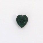 Gemstone Flat Back Carved Scarab - Heart 12x11MM BLOODSTONE