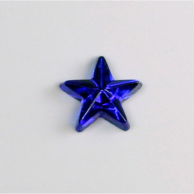 Preciosa Glass Flat Back Foiled Rauten Rose - Star 10MM SAPPHIRE