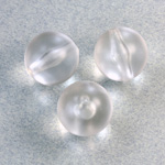 Plastic Bead - Transparent Smooth Round 16MM MATTE CRYSTAL