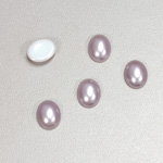 Glass Medium Dome Cabochon Pearl Spray Finish - Oval 10x8MM LAVENDER