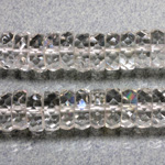 Czech Glass Fire Polished Bead - Rondelle 10x4MM CRYSTAL AB