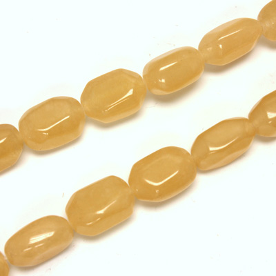 Gemstone Bead - Smooth Cushion Octagon 14x10MM Dyed QUARTZ Col. 05 BEIGE