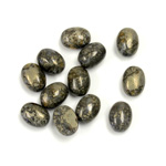 Gemstone Cabochon - Oval 08x6MM PYRITE