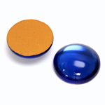 Glass Medium Dome Foiled Cabochon - Round 20MM SAPPHIRE