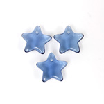 German Pressed Glass Pendant - Smooth Star 11MM MONTANA