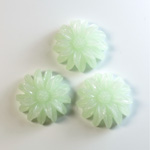 Plastic No-Hole Flower - 2 Layer 19MM LT GREEN WASH