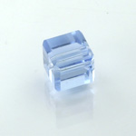 Chinese Cut Crystal Bead 18 Facet - Cube 04x4MM LT SAPPHIRE