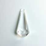 Plastic Pendant -Transparent Faceted Fancy 33x12MM CRYSTAL