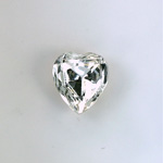 Glass Point Back Foiled Tin Table Cut (TTC) Stone - Heart 12x11MM CRYSTAL