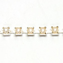 Czech Pearl Cup Chain PP24 WHITE PEARL-SILVER