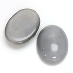 Glass Medium Dome Cabochon - Oval 25x18MM MOONSTONE GREY