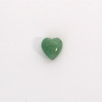 Gemstone Flat Back Carved Scarab - Heart 09x8MM AVENTURINE