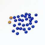 Glass Medium Dome Foiled Cabochon - Round 03MM SAPPHIRE