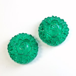 Plastic No-Hole Flower - Cluster 21MM DYED GLITTER TEAL