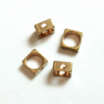 Brass Machine Made Bead - Rings Side Drilled 05MM Square Frame