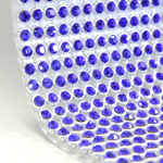 Hotfix Rhinestone Mesh Roll - 46x120cm 3MM SAPPHIRE SILVER