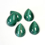 Gemstone Cabochon - Pear 14x10MM MALACHITE