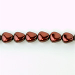 Czech Glass Pearl Bead - Potato 11x9.5MM RUST 14324