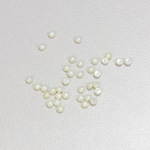 Glass Medium Dome Cabochon Pearl Spray Finish - Round 02.5MM CREME