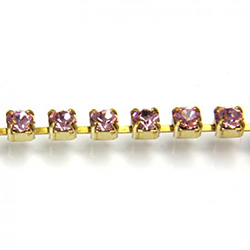 Preciosa Crystal Rhinestone Cup Chain - PP18 (SS8.5) LT ROSE-RAW