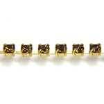 Preciosa Crystal Rhinestone Cup Chain - PP18 (SS8.5) SMOKE TOPAZ-RAW